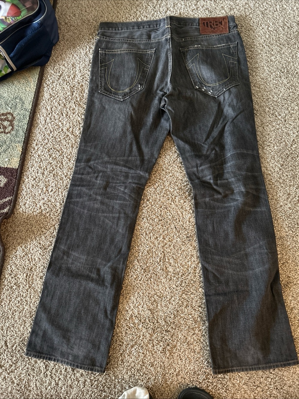 True Religion Men's Charcoal Bootcut Jeans